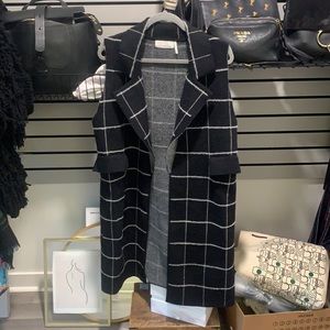 Anthropologie Quinn Windowpane Vest